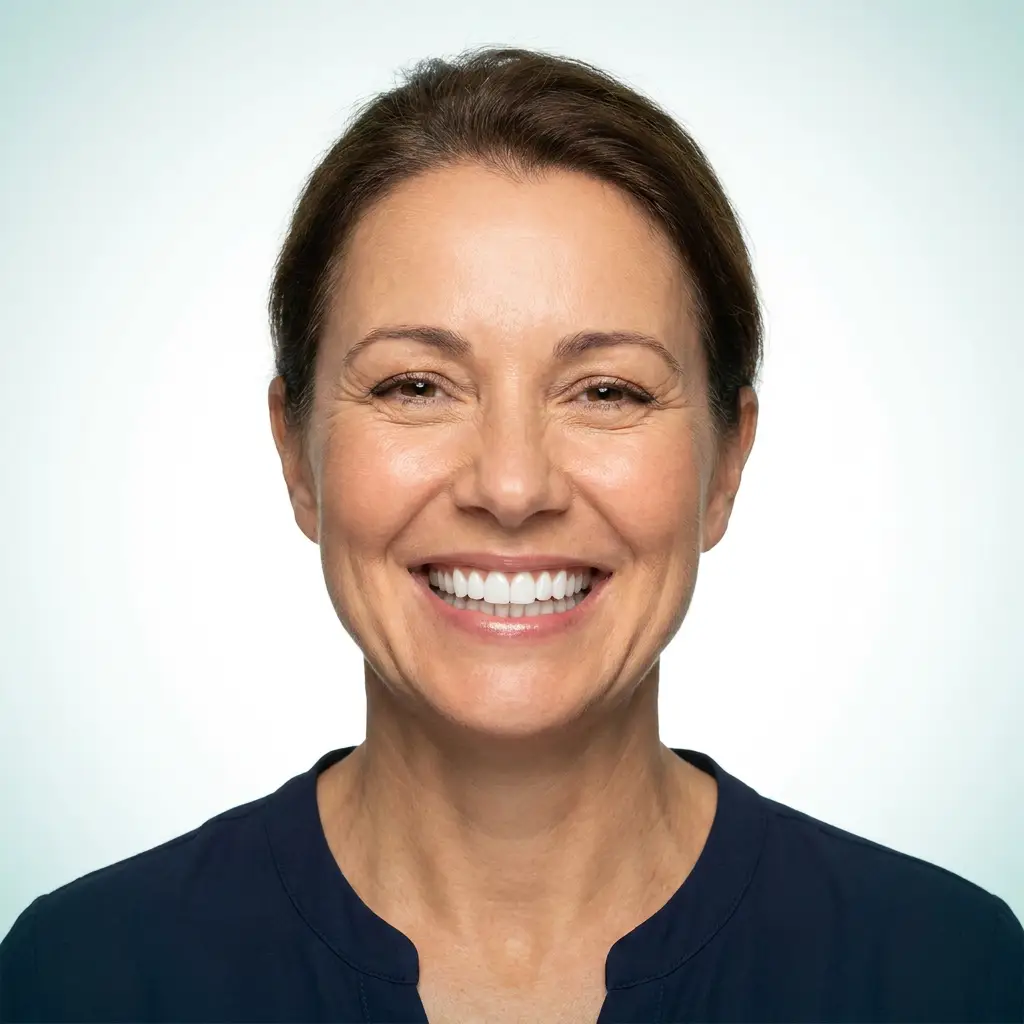 Radiant smile after cosmetic treatment