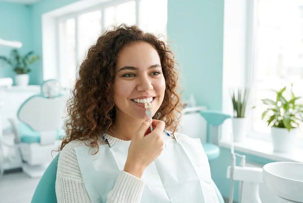 Brighter smile after professional whitening